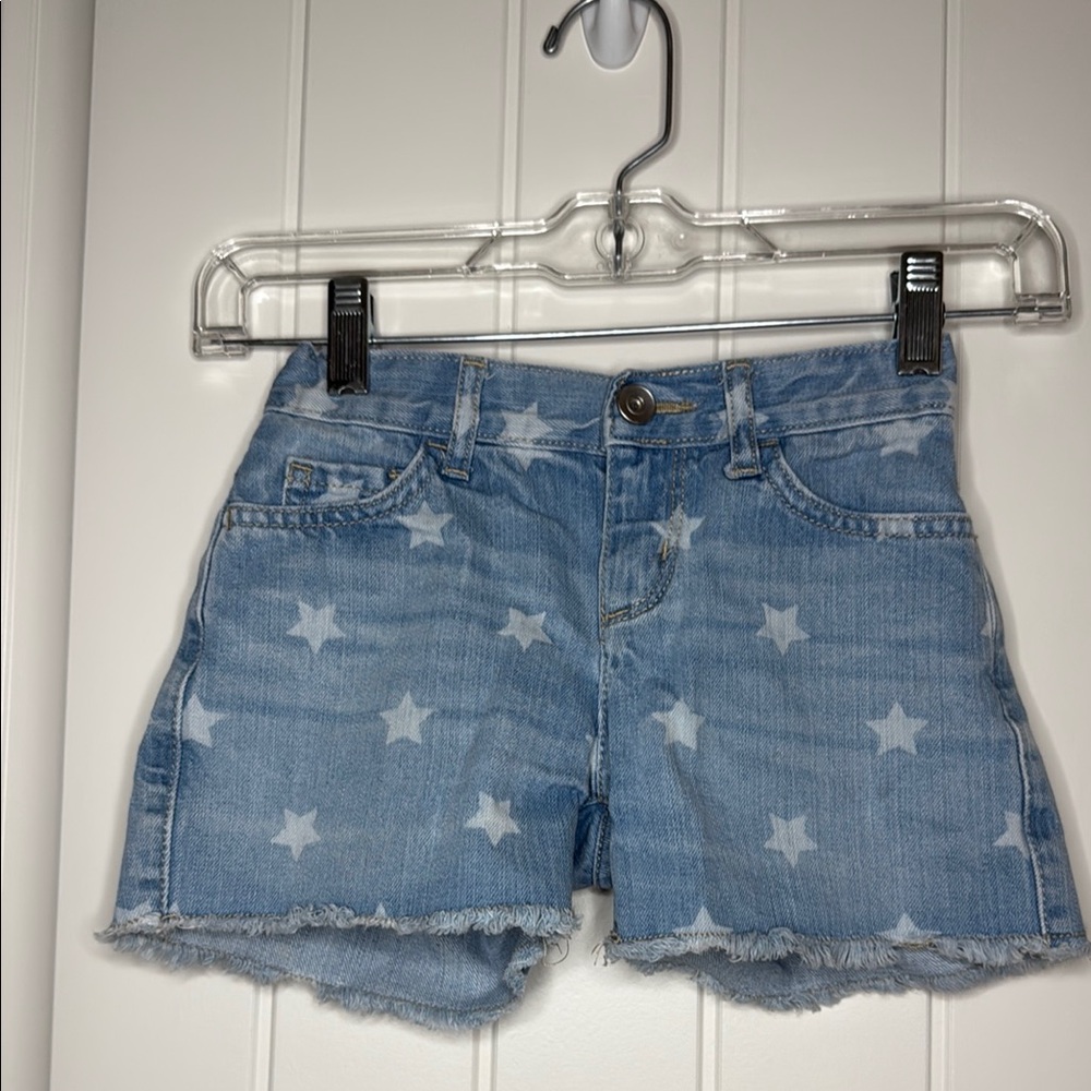 Girls Size 6X/7 Star Patterned Denim Shorts